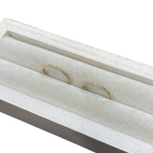 K18 18金 イヤリング メレダイヤ