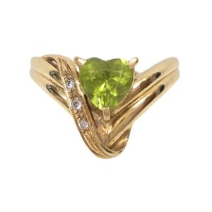 K18 トルマリン メレダイヤ リング 18金 750