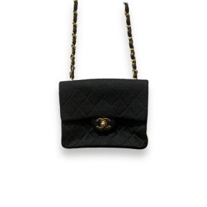 CHANEL　ミニマトラッセ　チェーンショルダー　コットン　