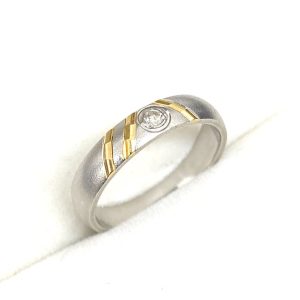 K18 18金 Pt900 プラチナ900 メレダイヤ リング