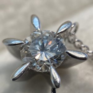 Pt900 立て爪ダイヤモンドトップ 0.28ct ネックレス