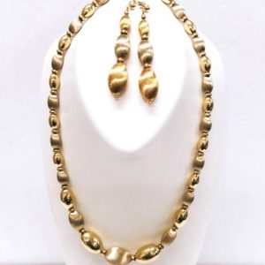 K18 デザインネックレス  イヤリング セット