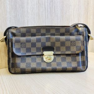 ルイヴィトン ラヴェッロ GM ダミエ エベヌ ショルダーバッグ