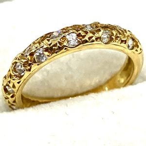 K18 メレダイヤ付きリング