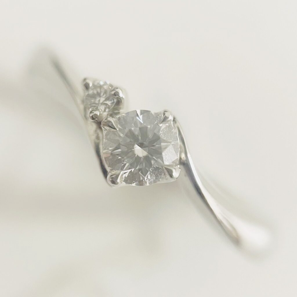 Pt900 プラチナ 0.4ct ダイヤモンドリング