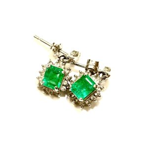 Pt900 エメラルド ピアス