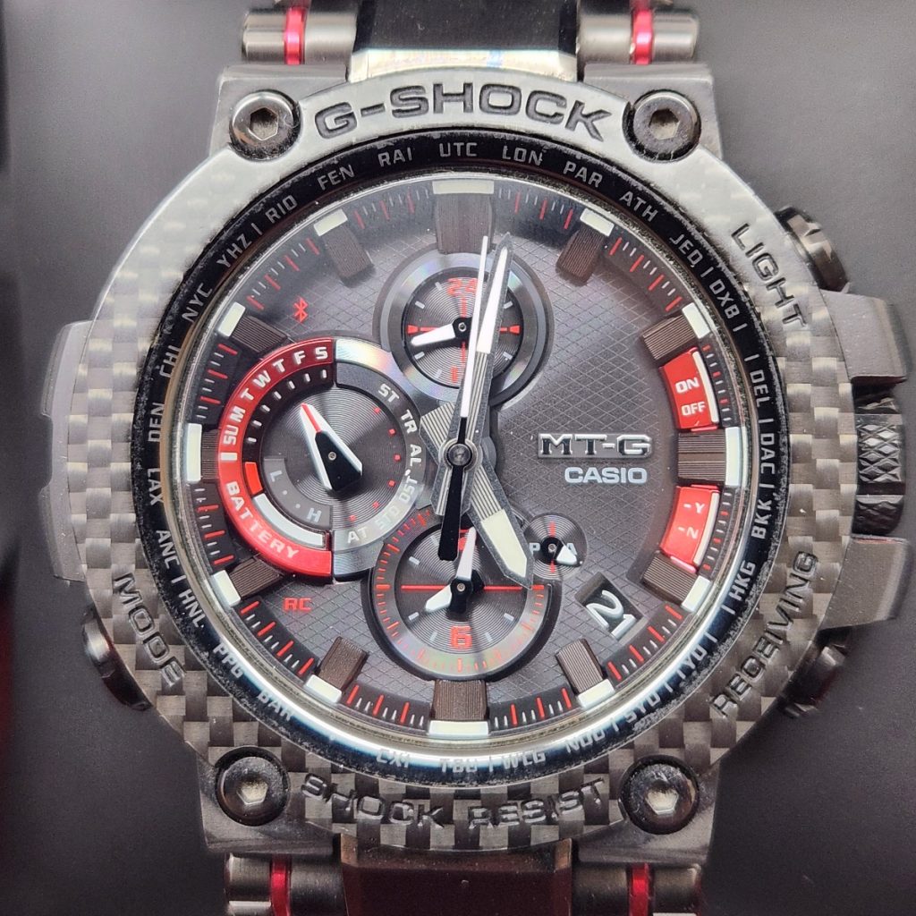 CASIO カシオ G-SHOCK ジーショック MT-G Bluetooth 搭載 電波ソーラー カーボンベゼル｜北群馬郡吉岡町