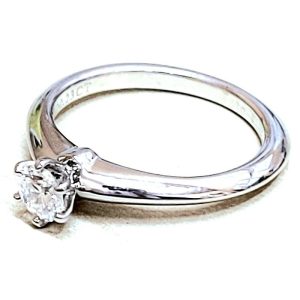 Tiffany ソリティア Pt950 ダイヤ0.23ct リング