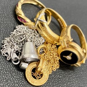 K18リング / Pt850ネックレス