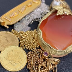 K18ネックレス / K24メイプルリーフコイン / K22クルーガーランドコイン