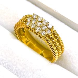 K18(18金) メレダイヤ リング