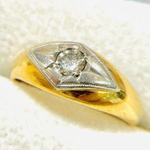 K18(18金)/Pt900(プラチナ900) コンビ メレダイヤリング