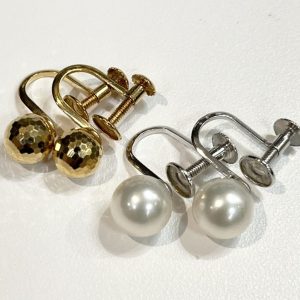 K18 Pt850 18金イヤリング・パール付きプラチナイヤリング おまとめ
