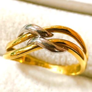 K18Pt900(18金プラチナ900) コンビリング