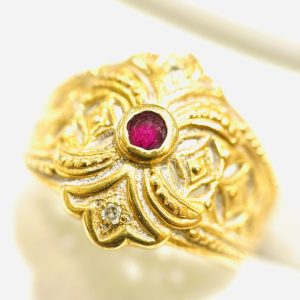 K18 ルビーリング