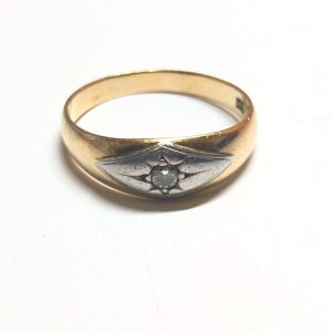 K18/Pt900　メレダイヤリング