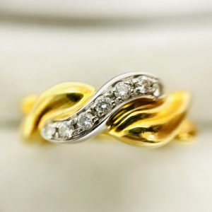 K18 メレダイヤモンド付き リング