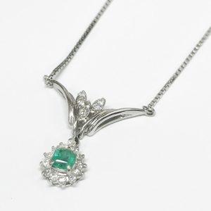 Pt850 エメラルド ネックレス アクセサリー