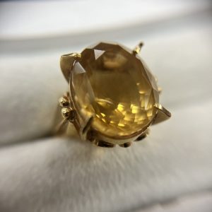 K18　18金　シトリン　リング　指輪