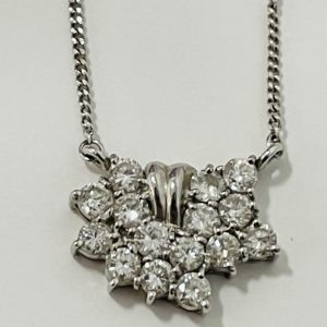 Pt850 ネックレス メレダイヤ1.23ct