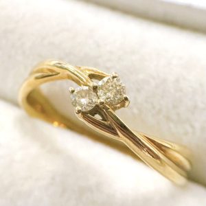 K18(18金) メレダイヤリング