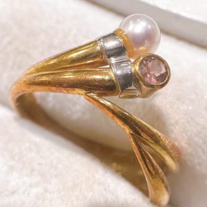 K18(18金)/Pt900(プラチナ900) コンビリング