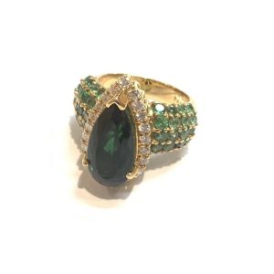 K18 トルマリン 6.54ct リング