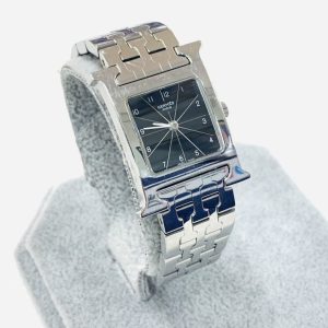 Hermès エルメス Hウォッチ 黒文字盤 レディース 不動品