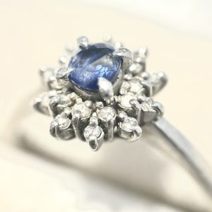 Pt900 プラチナ900 サファイア リング