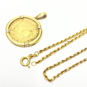 K21.6 金貨・K18 ネックレス コンビ