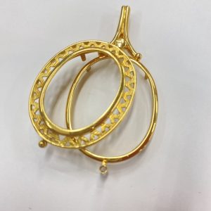 K18 ネックレストップ 枠 18金 750