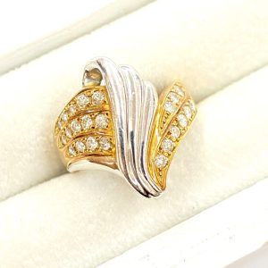 K18 18金 Pt900 プラチナ900 ダイヤ リング