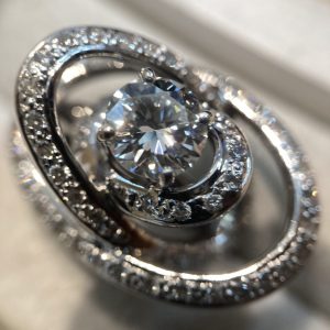 K18WG ダイヤモンド0.362ct リング