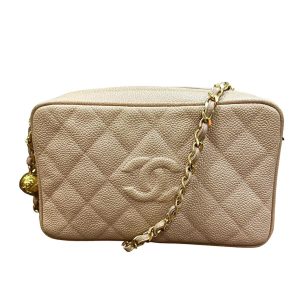 CHANEL キャビアスキン マトラッセ ショルダーバッグ ピンク
