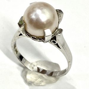Pt850 パール付リング