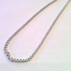 Pt850ダイヤ付きネックレス