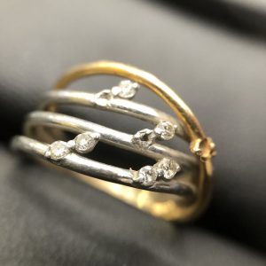 K18Pt800 ダイヤモンドリング