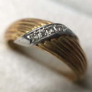 K18Pt900コンビ  ダイヤモンドリング