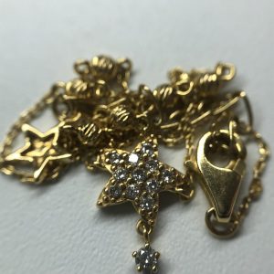 K18 ダイヤモンド付きブレスレット