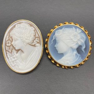 K18 カメオブローチ