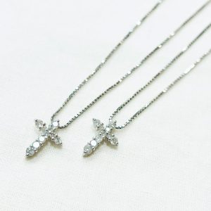 Pt850/Pt900 メレダイヤネックレス