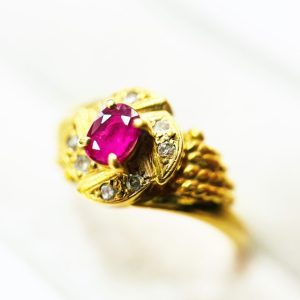 K18 ルビーリング