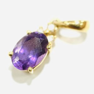 K18 アメジストネックレストップ