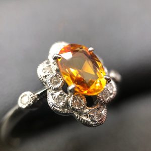 pt850 イエローサファイア付きリング