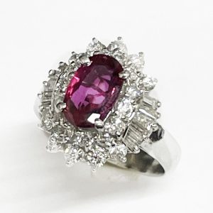 Pt850 ルビーリング アクセサリー