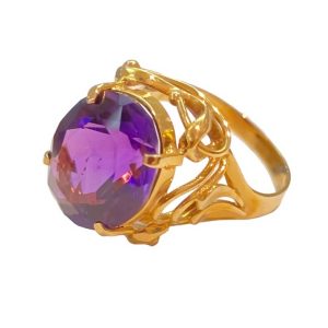 アメジストリング K18 指輪