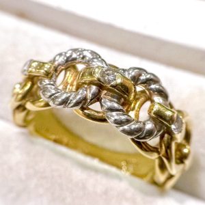 K18Pt900(18金プラチナ900) コンビメレダイヤリング