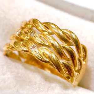 K18(18金) メレダイヤリング