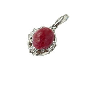 Pt900 ルビー メレダイヤ ペンダントトップ
