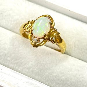 K18 オパール付きリング